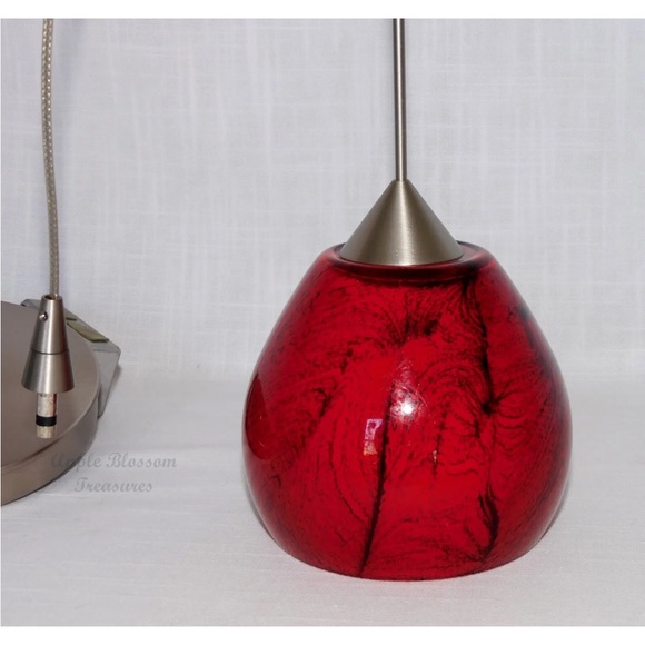 Besa Lighting 1XP-5605MA-SN-LV Tay Tay Pendant-Flat Canopy-Magma Gl-Satin Nickel - Picture 5 of 11